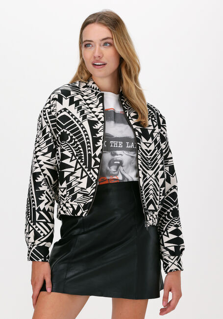 ALIX THE LABEL Jack ETHNIC BOBMER JACKET en noir - large
