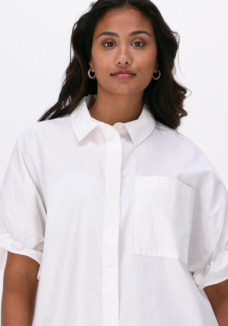 Witte OBJECT Midi jurk DORA LONG SHIRT DRESS - large