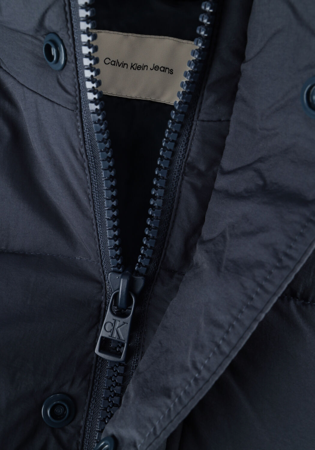 Blauwe CALVIN KLEIN Gewatteerde jas ESSENTIALS NON DOWN JACKET - large