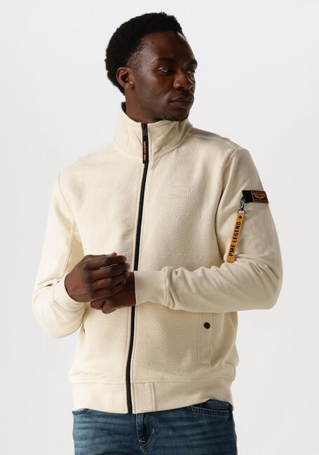 Creme PME LEGEND Vest ZIP JACKET JACQUARD INTERLOCK SWEAT - large