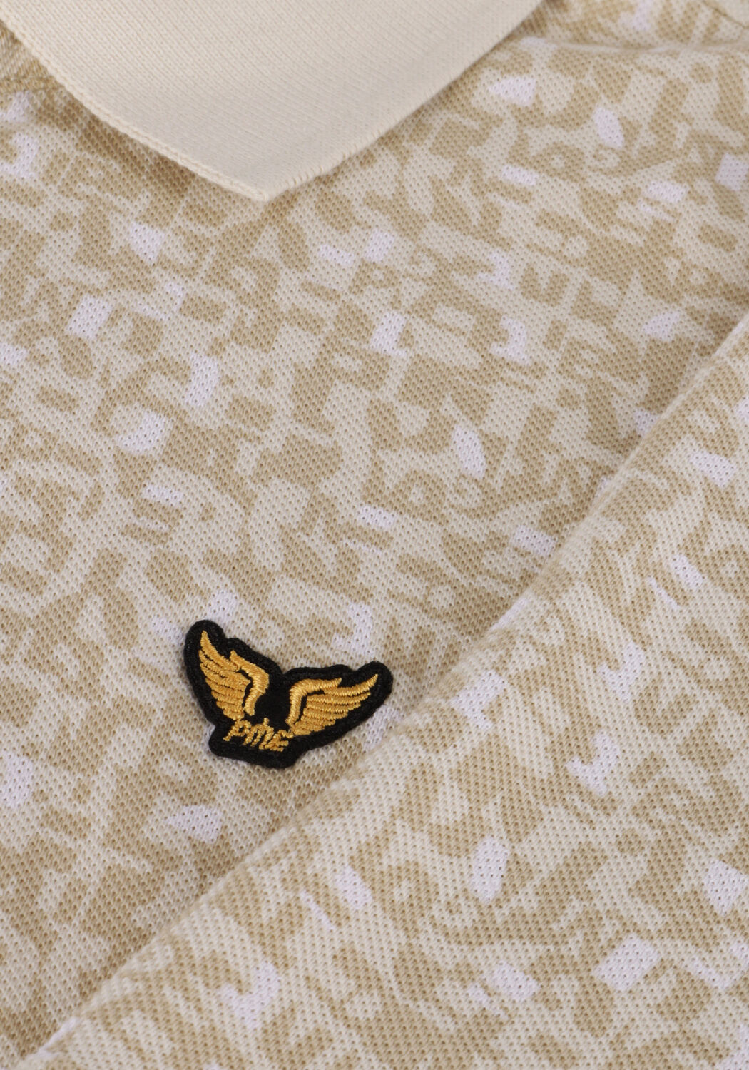 PME LEGEND Polo SHORT SLEEVE POLO FINE PIQUE ALL OVER PRINT en beige - large