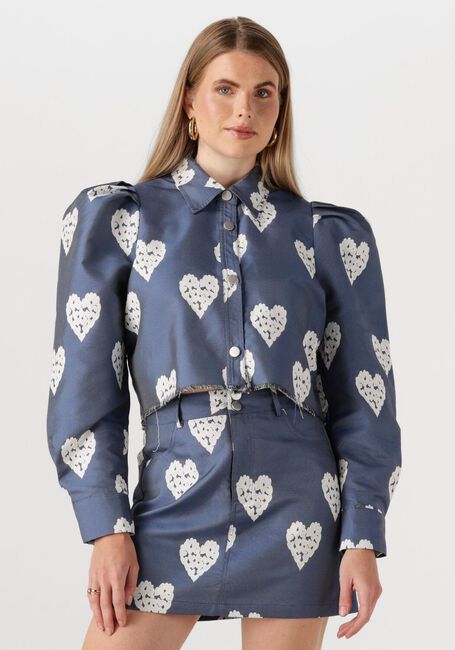 STUDIO AMAYA Veste en jean HEART JACKET en bleu - large