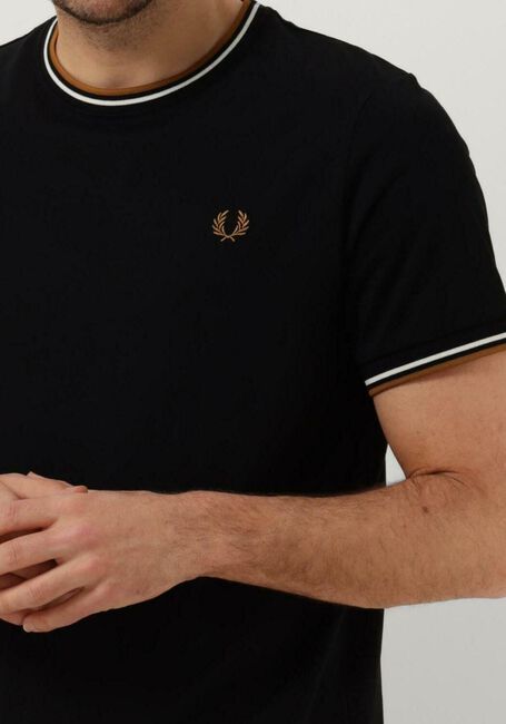 Zwarte FRED PERRY T-shirt TWIN TIPPED T-SHIRT - large