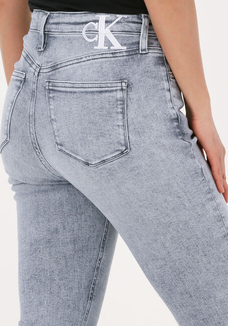 CALVIN KLEIN Skinny jeans HIGH RISE SKINNY ANKLE Gris clair - large