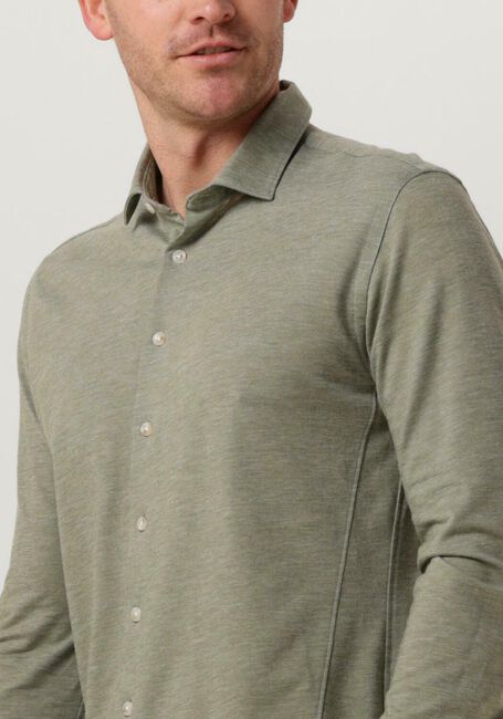CAST IRON Chemise décontracté LONG SLEEVE SHIRT CF JERSEY PIQUE TEC Olive - large