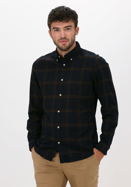 Blauwe SELECTED MEN Casual overhemd SLIMFLANNEL SHIRT LS W - large