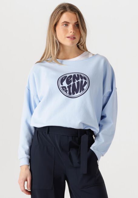 PENN & INK Chandail SWEATER PRINT Bleu clair - large