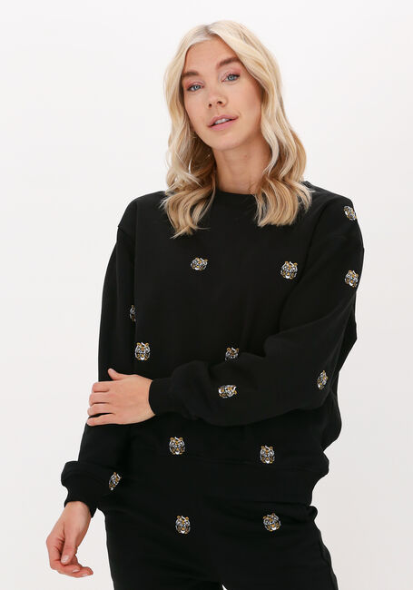 ALIX THE LABEL Chandail LADIES KNITTED TIGER SWEATER en noir - large