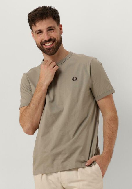 FRED PERRY T-shirt RINGER T-SHIRT Olive - large