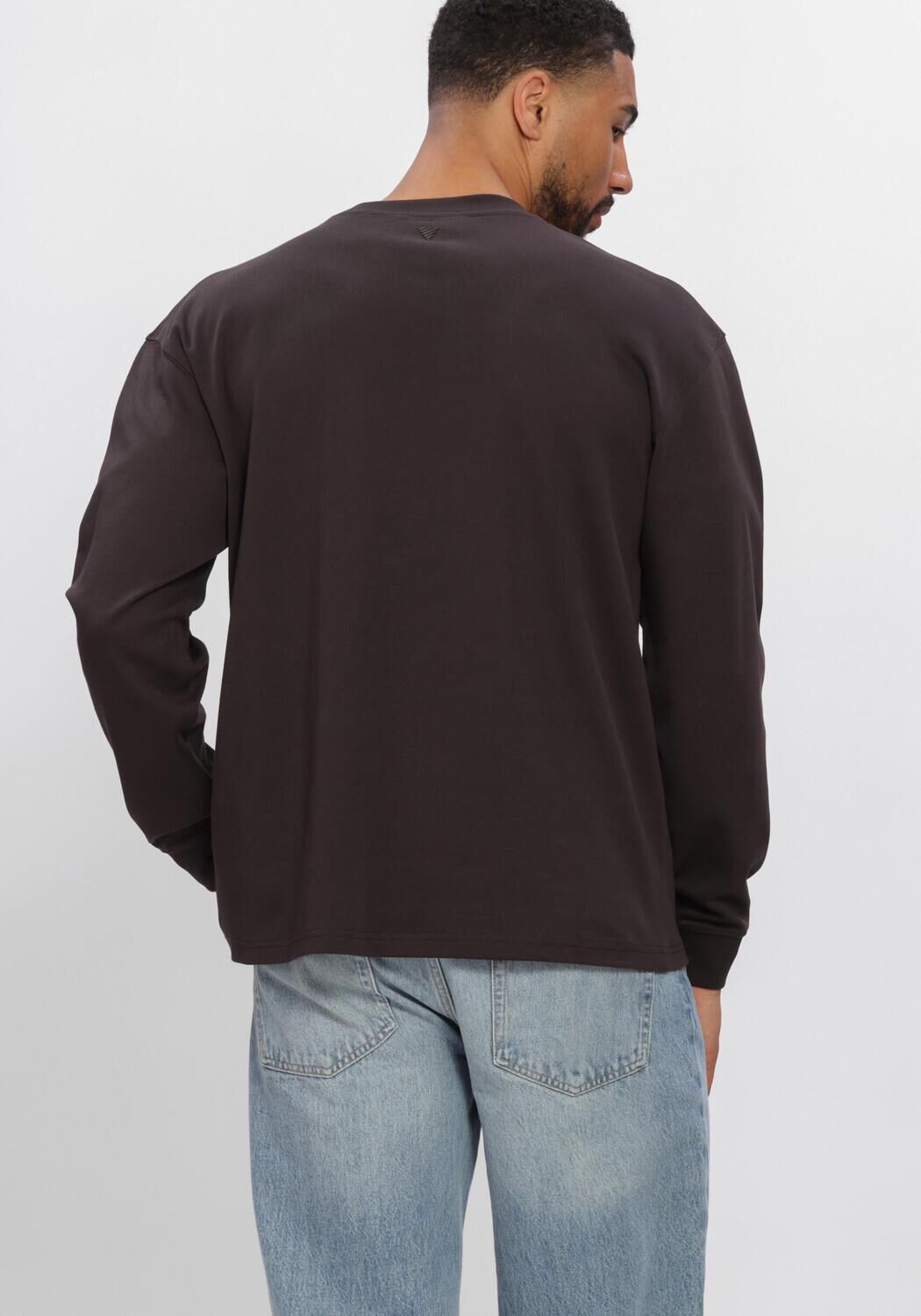 PURE PATH T-shirt INITITIALS POCKET en marron - large