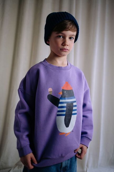 DAILY BRAT Pull WADDLES PINGUIN SWEATER en violet - large