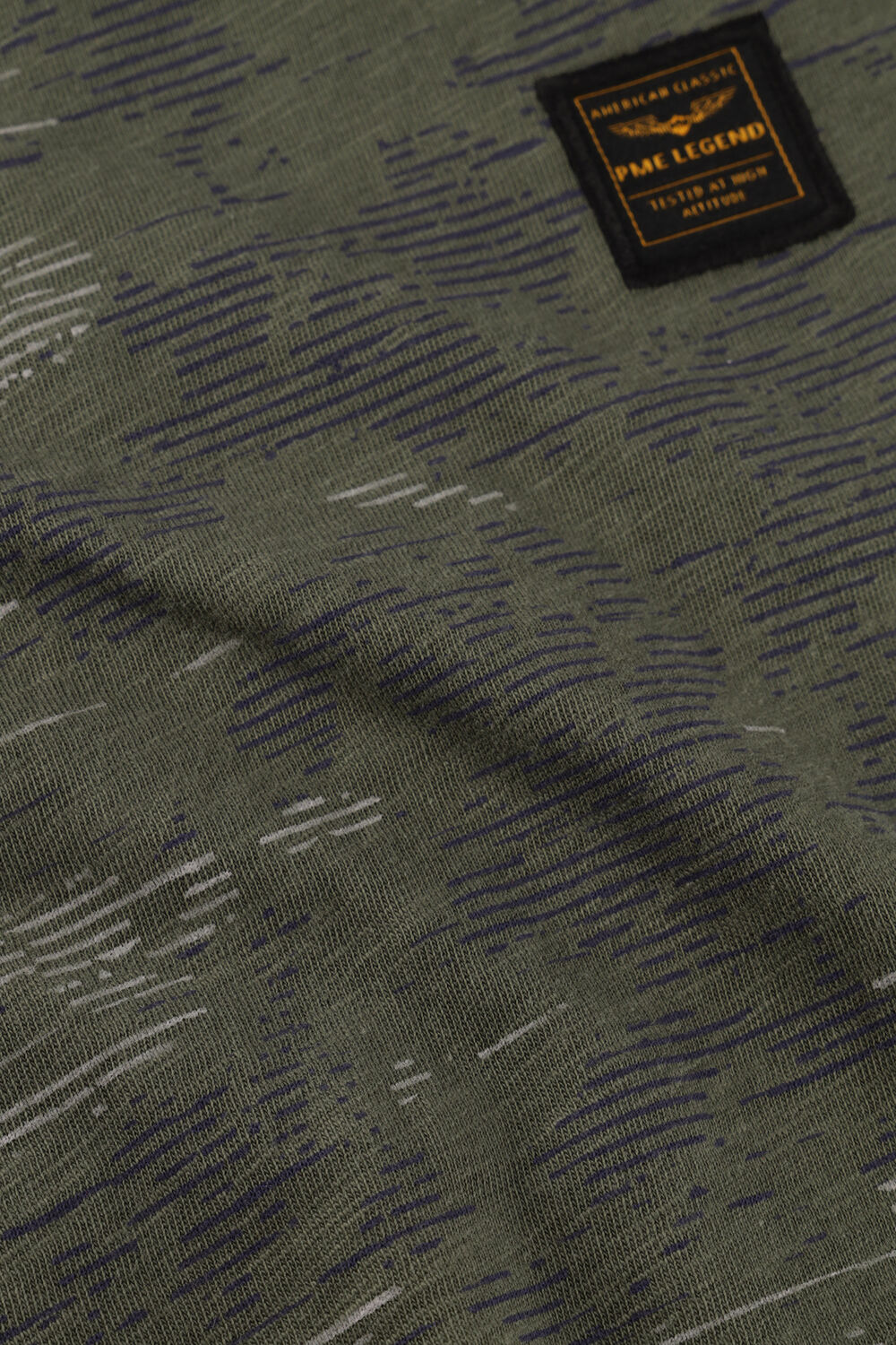 PME LEGEND T-shirt AOP COTTON SLUB en vert - large