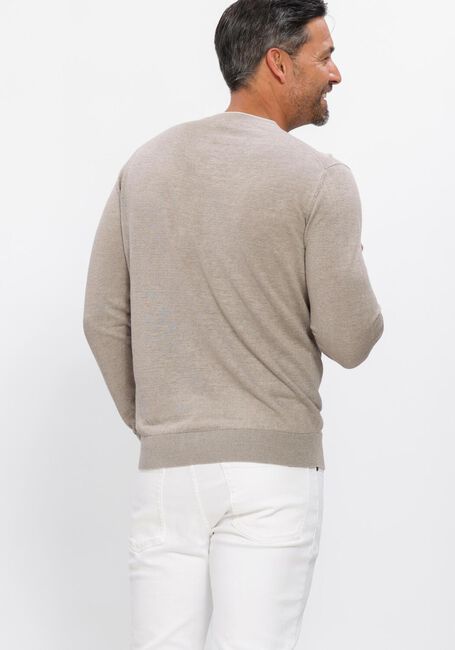 Beige GENTILUOMO Trui ROUND NECK LS - large