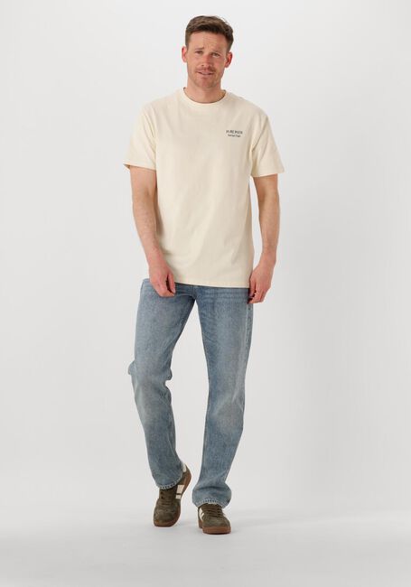 Gebroken wit PURE PATH T-shirt REGULAR FIT CREWNECK SS T-SHIRTS - large