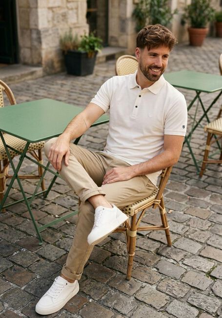 CAST IRON Polo SHORT SLEEVE POLO FINE PIQUE ESSENTIAL en blanc - large