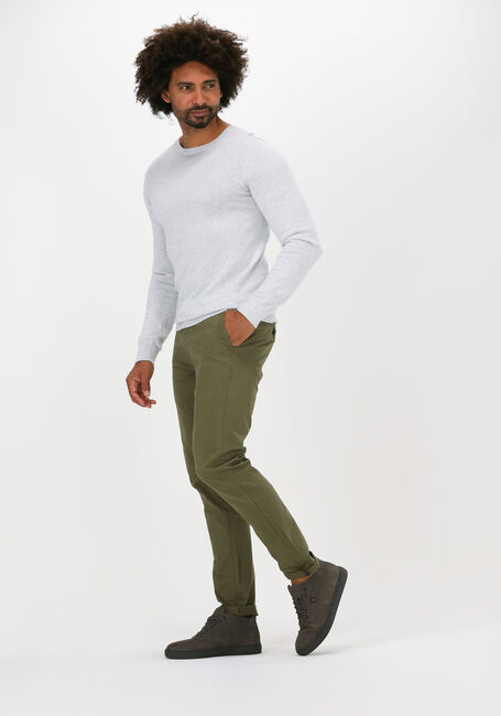 DSTREZZED Chino PRESLEY CHINO PANTS WITH BELT STRETCH TWILL Olive - large