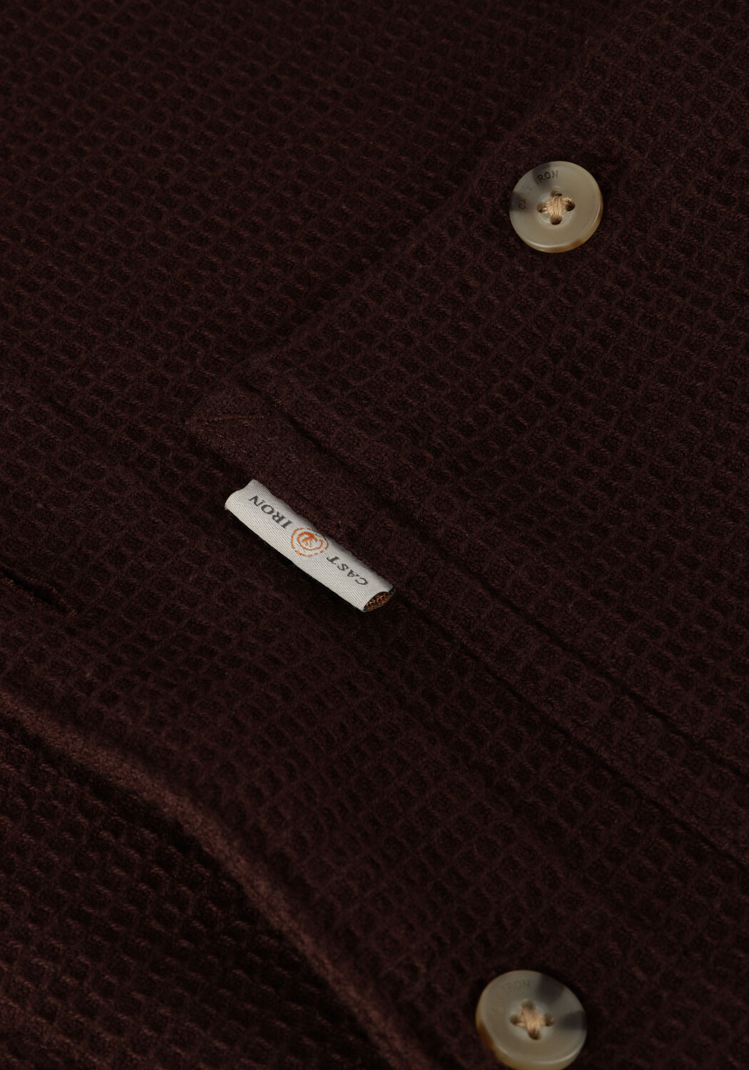 CAST IRON Chemise d&eacute;contract&eacute; LONG SLEEVE SHIRT SOLID REGULAR FIT en marron - large