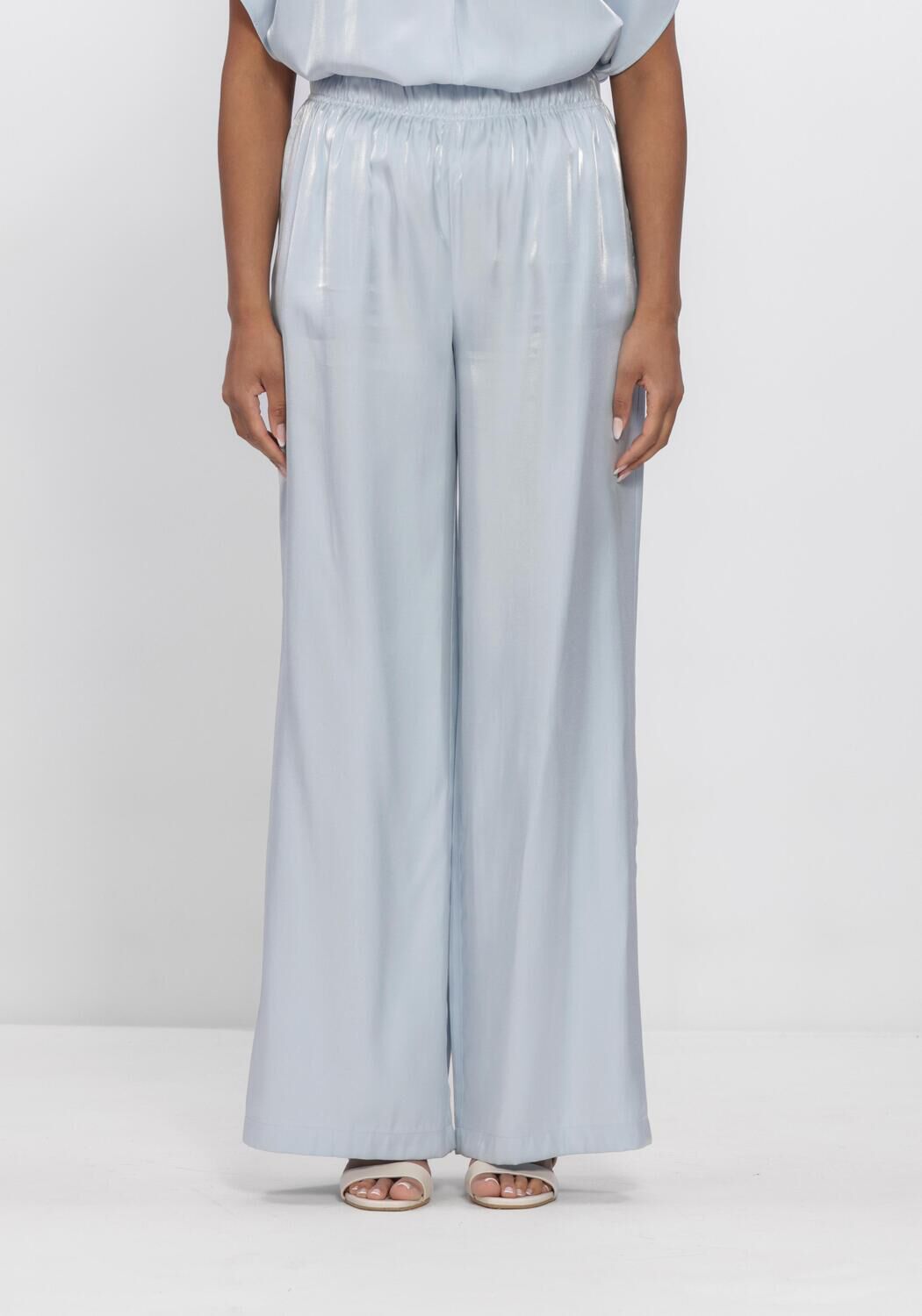 NUKUS Pantalon RUBI PANTS SHINY en bleu - large