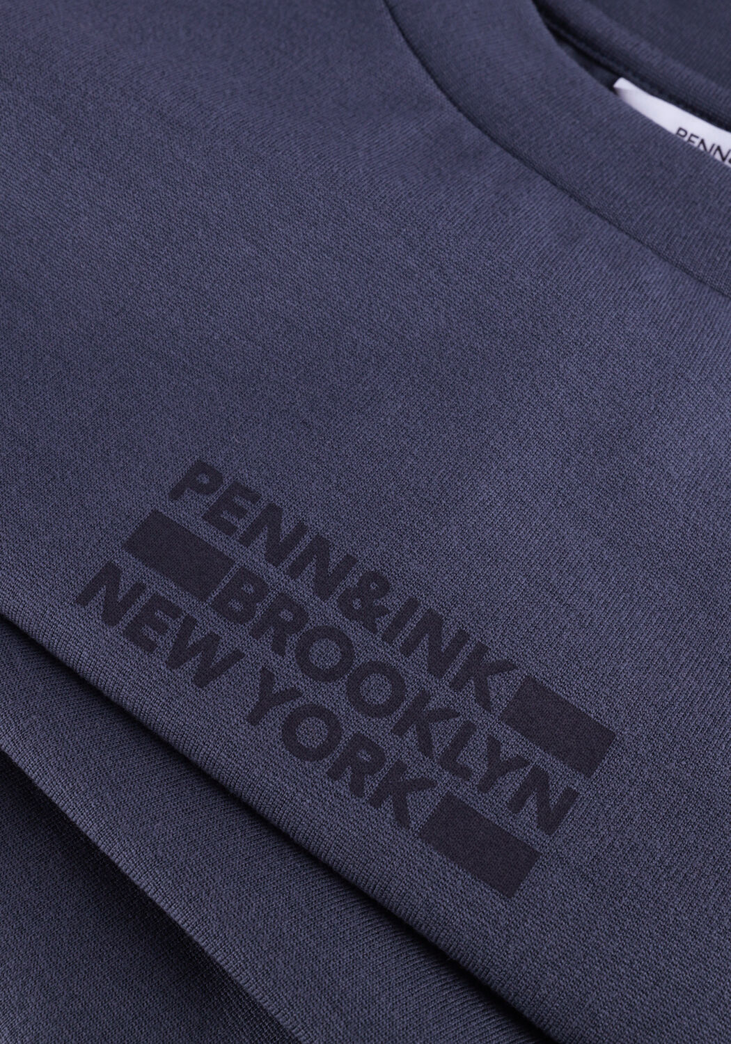 Donkergrijze PENN & INK Trui SWEATER PRINT - large