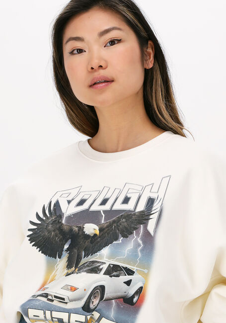 Beige COLOURFUL REBEL Sweater ROUGH RIDERS DROPPED SHOULDER SWEAT - large