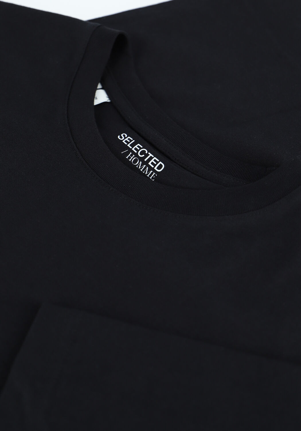 SELECTED MEN T-shirt SLHNORMANI180 SS O-NECK TEE en noir - large