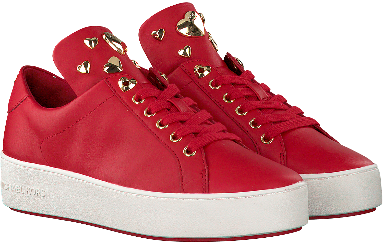 MICHAEL KORS Baskets MINDY LACE UP en rouge | Omoda