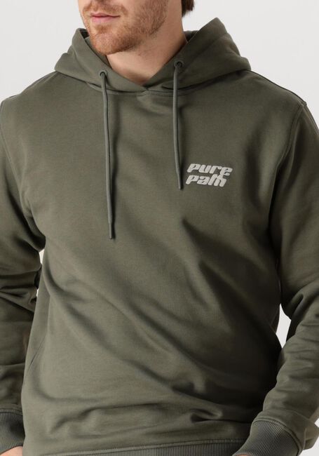 PURE PATH Pull REGULAR FIT SWEATERS HOODIE302 en vert - large