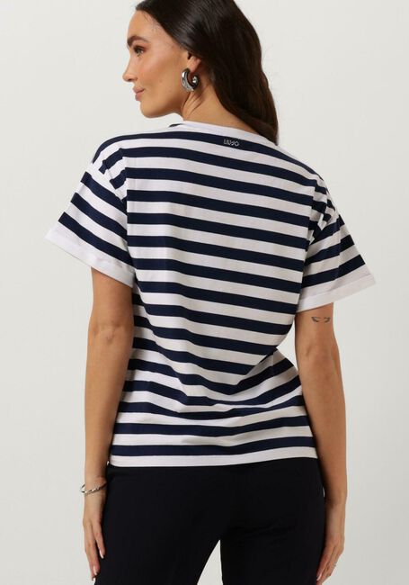 Blauw/wit gestreepte LIU JO T-shirt J.STRIPED T-SHIRT - large