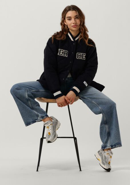 Donkerblauwe MERCER AMSTERDAM Jack THE MERCER QUILTED VASRSITY WOOL - large