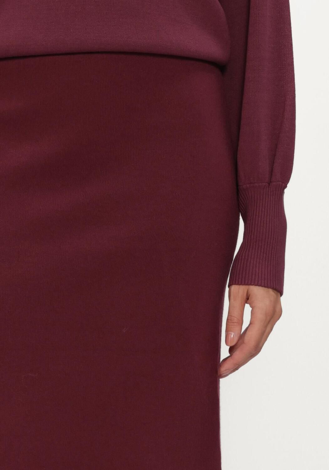 OBJECT Jupe midi OBJREYNARD HW KNIT SKIRT Bordeaux - large