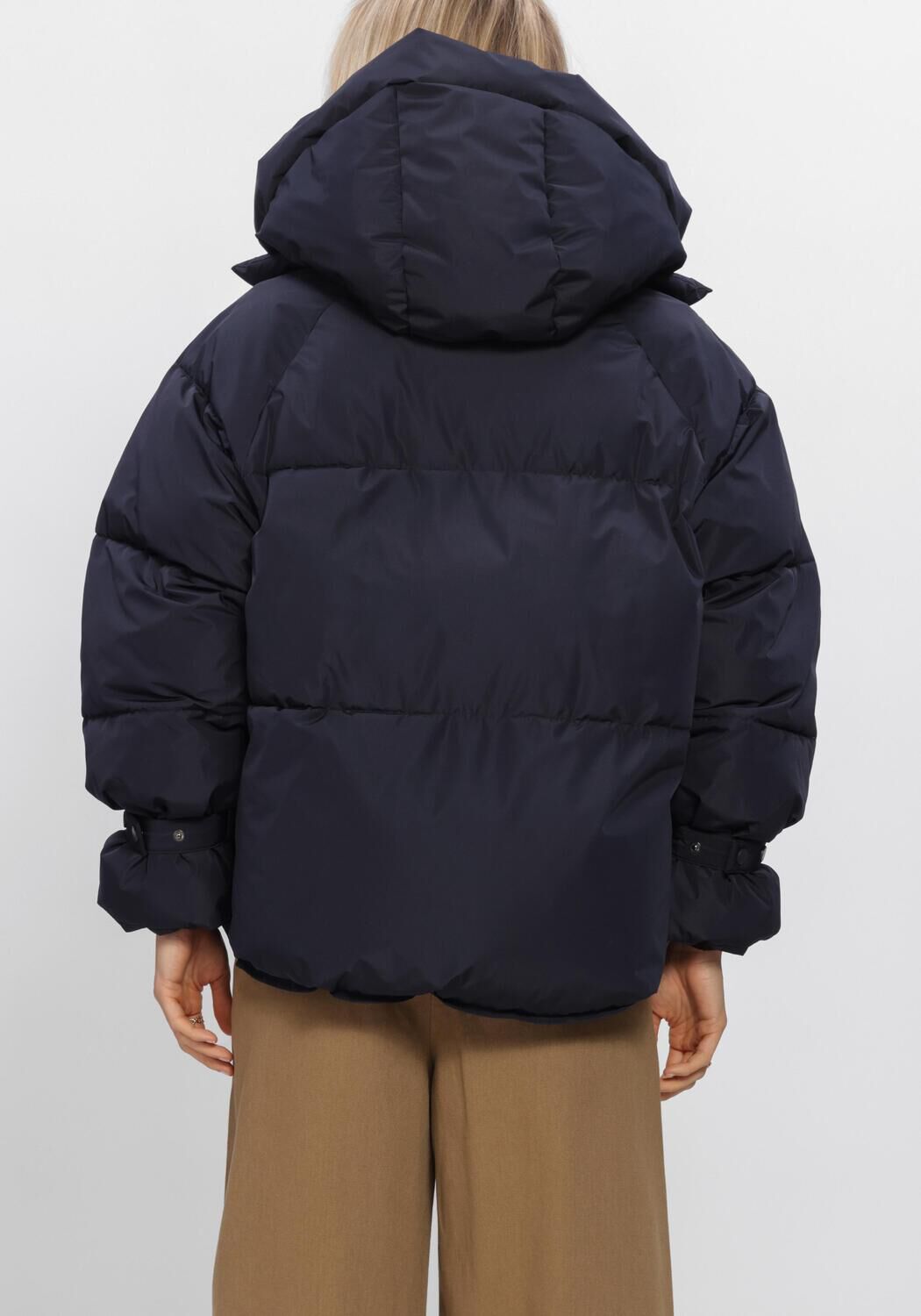 Donkerblauwe WITHBLACK Gewatteerde jas WBLKYLIE REAL DOWN JACKET - large