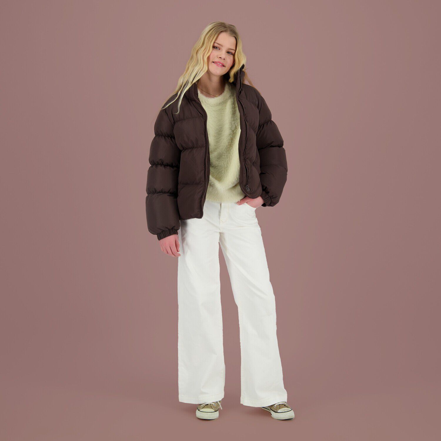 Bruine RAIZZED Gewatteerde jas TAMIKA - large