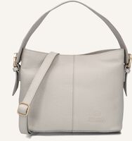 Lichtgrijze FRED DE LA BRETONIERE Handtas LINDI BUCKET BAG GRAIN LEATHER - medium