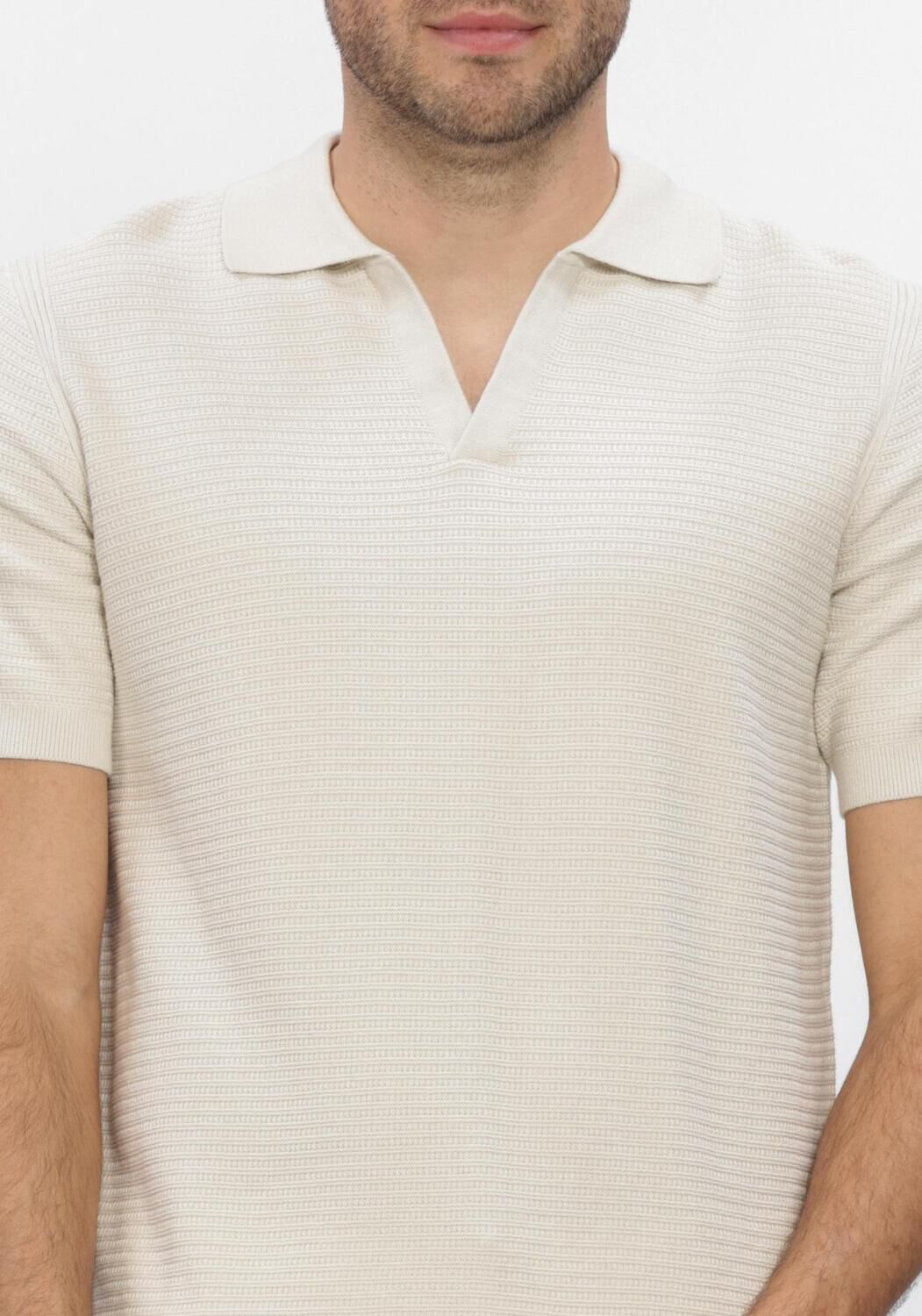 Beige DSTREZZED Polo KOSTAS POLO - large