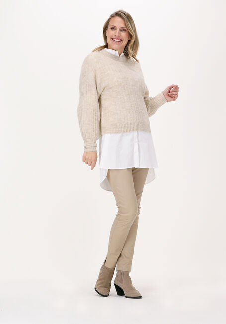 MSCH COPENHAGEN Pull CHEANNA ALPACA RIB PULLOVER en beige - large