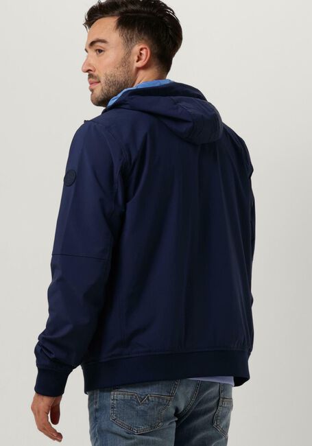 Donkerblauwe SCOTCH & SODA Jack HOODED COLOURBLOCK JACKET - large