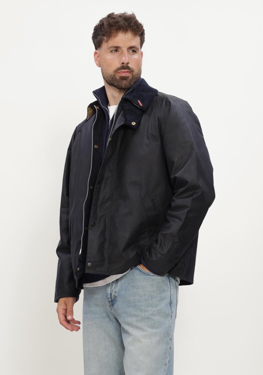 BARBOUR Jack ICONS TRANSPORT WAX Bleu fonc&eacute; - large