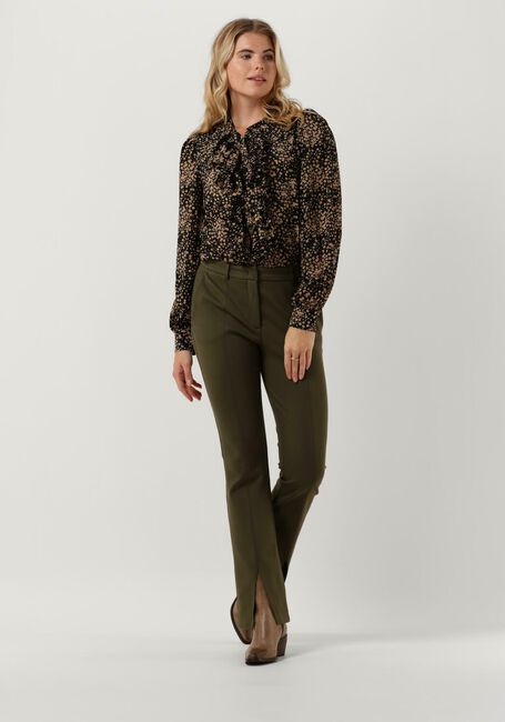 SUMMUM Pantalon évasé TROUSERS PUNTO MILANO en vert - large