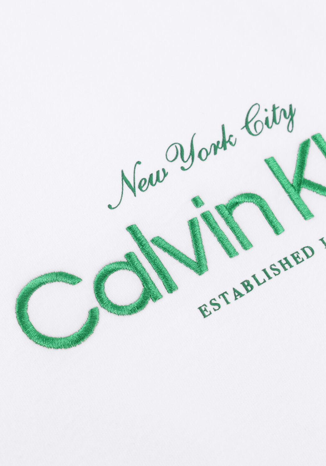 Witte CALVIN KLEIN T-shirt SS CLASSIC CK NYC LOGO TEE - large
