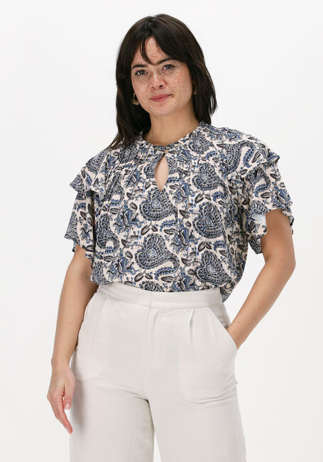 BY-BAR Haut ELIN PAISLEY BLOUSE en bleu - large