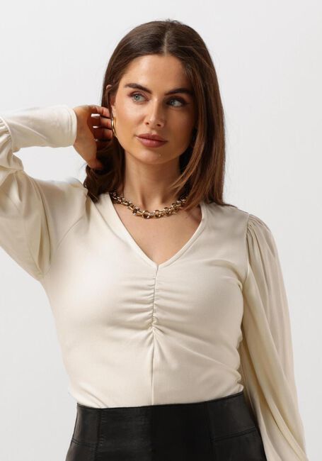 GESTUZ RIFAGZ V-NECK BLOUSE Blouses en beige - large