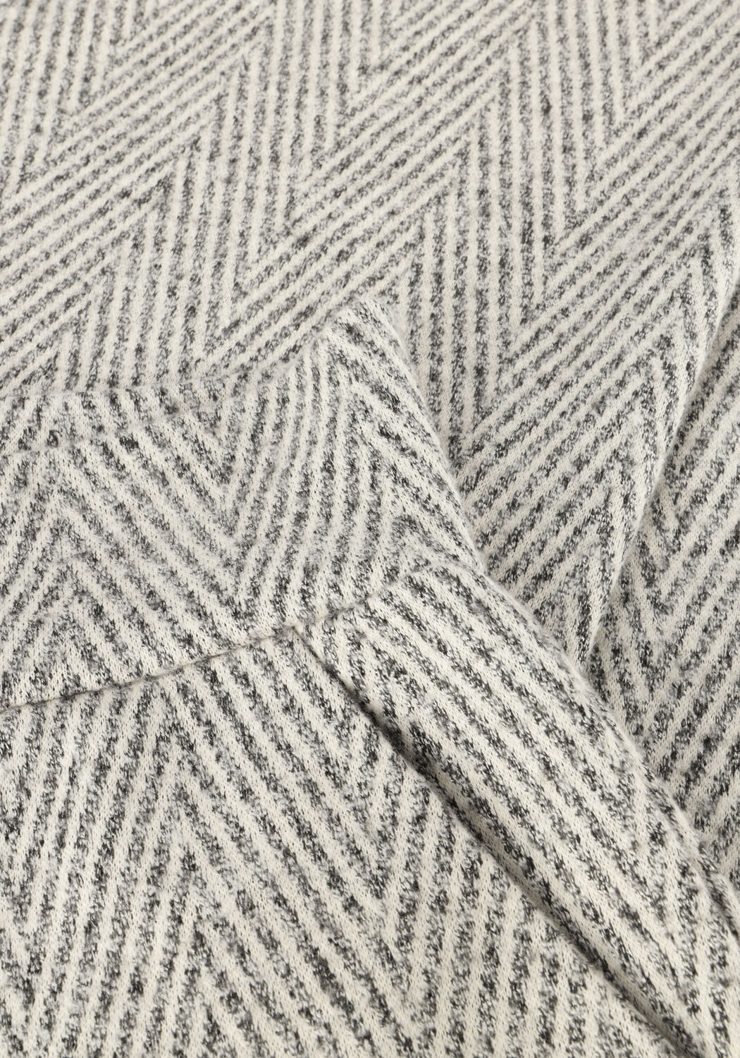 Grijze SUMMUM Wijde broek WIDE LEG HERRINGBONE BROEK - large