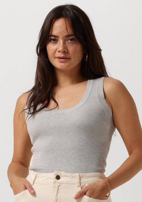 YDENCE Haut KNITTED TOP KEELY en gris - large