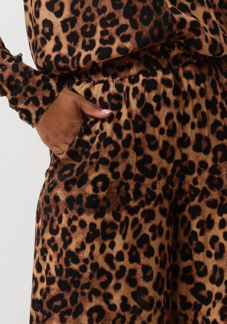 JANICE Pantalon large RINGO en marron - large