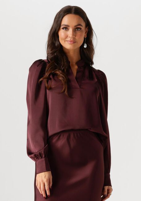 NEO NOIR ROSSLYN HEAVY SATEEN BLOUSE Blouses Bordeaux - large