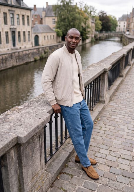SELECTED MEN Jack SLMCHARLES BOMBER JKT en beige - large