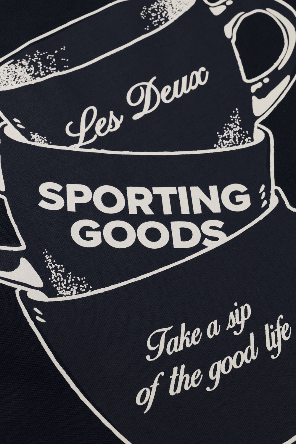 Donkerblauwe LES DEUX T-shirt BEN ARTIST T-SHIRT - large