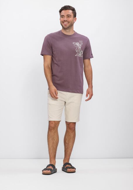 Paarse CAST IRON T-shirt SHORT SLEEVE R-NECK REGULAR FIT SINGLE JERSEY - large