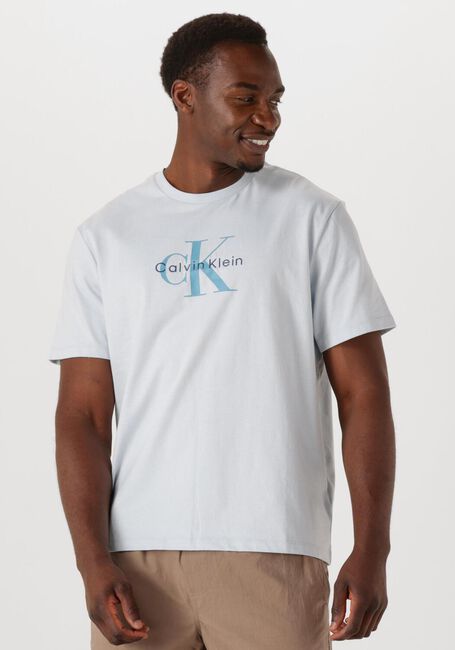 CALVIN KLEIN T-shirt SS HERO MONOLOGO TEE 20S Bleu clair - large
