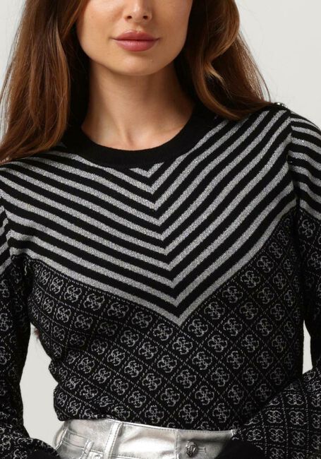 GUESS LS RN RENEE SWTR Hauts & T-shirts en noir - large